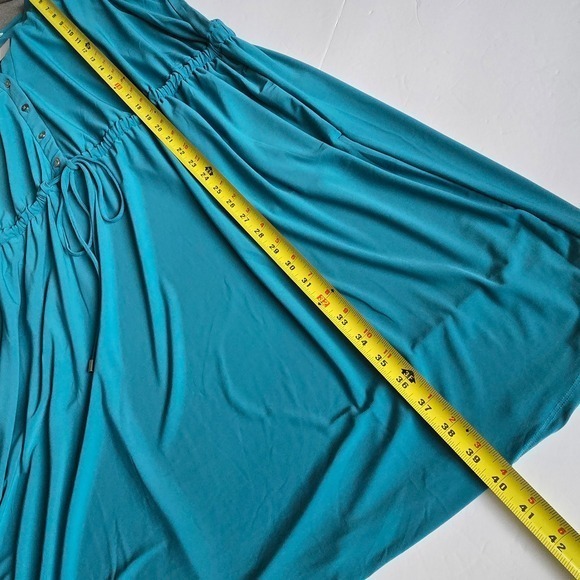 NWT Penningtons Women's Teal Blue Sleeveless Button Front Shirtdress 2X - Picture 15 of 15